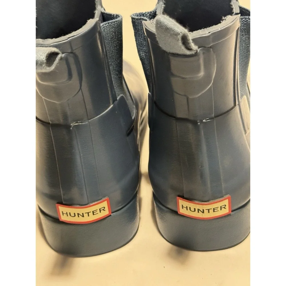 Hunter Women's Original Refined Chelsea Boot US 8 SmokeBlue Winter Rain Booties
